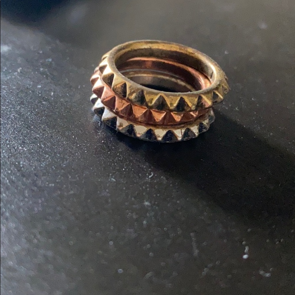 Lucky brand studded ring set size 7